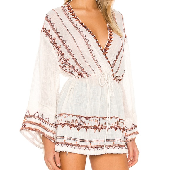 NWT Free People Boho Saffron Embroidered Festival Tunic. Size S - Picture 7 of 8